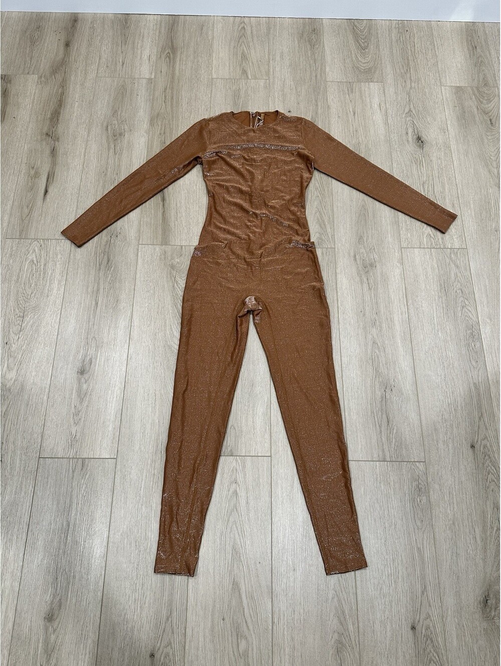 NWT Skims Copper Shimmer Catsuit Jumpsuit Size Medium